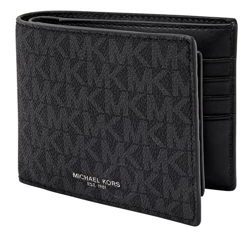 michael kors black wallet mens|michael kors wallet with strap.